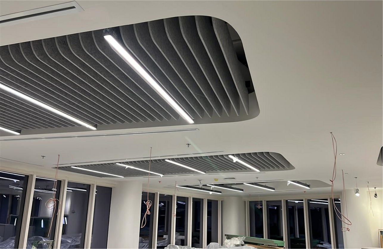 Designing with Decrasound Acoustic Baffles for Large Spaces